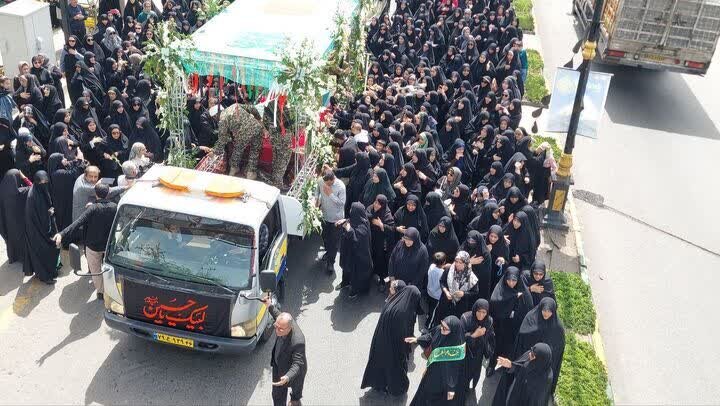 پیکر شهید گمنام در منجیل تشییع شد