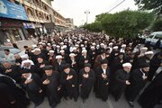 تقرير مصور/ تشييع رمزي لنعش الإمام الصادق (ع) في الكاظمية المقدسة