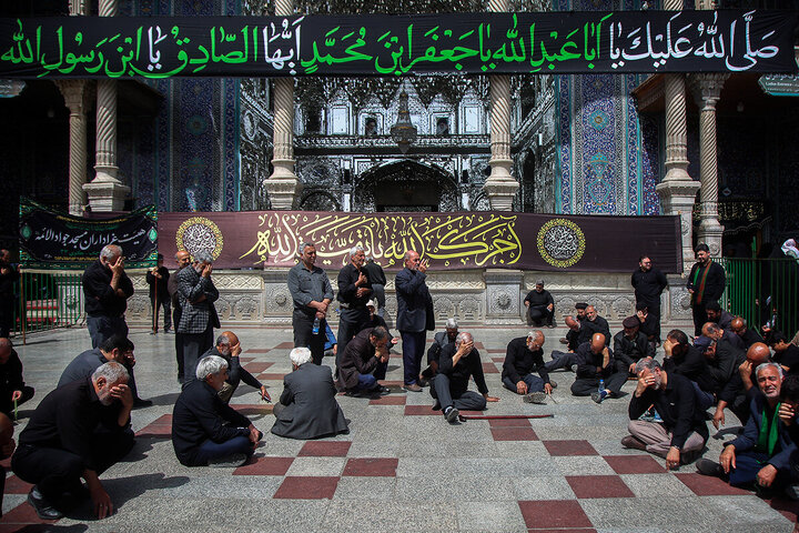 Photos: Imam Sadiq mourning processions held at Hazrat Masoumeh holy shrine