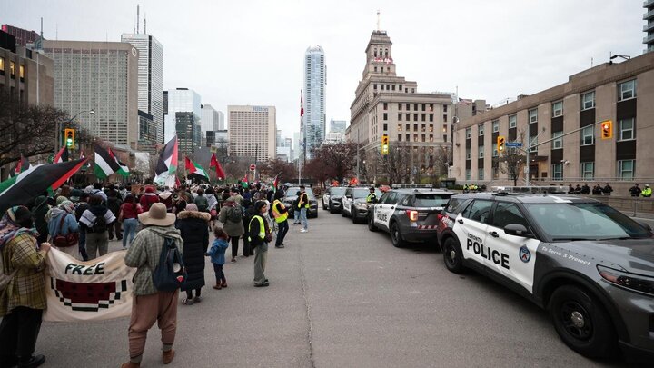【Foto noticia】Marcha en apoyo al pueblo de Gaza en la ciudad de Toronto, Canadá