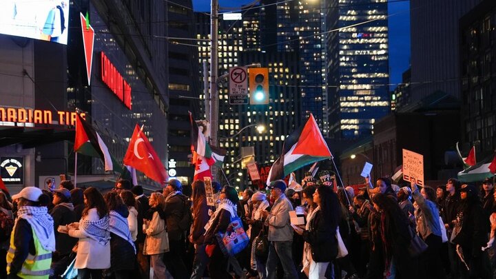 【Foto noticia】Marcha en apoyo al pueblo de Gaza en la ciudad de Toronto, Canadá