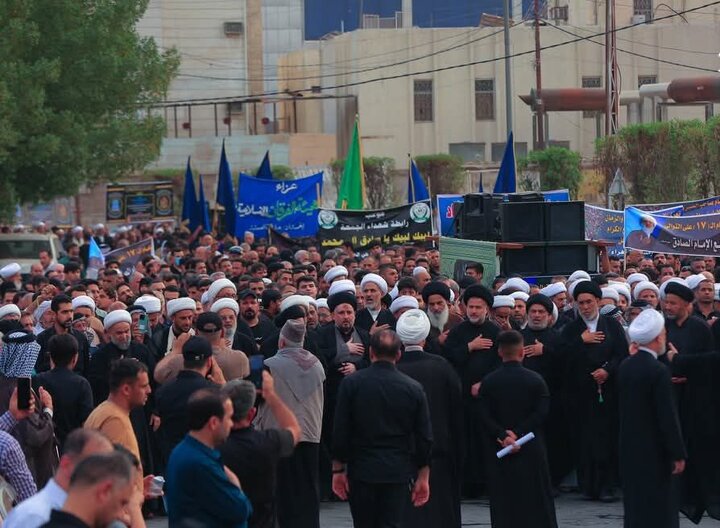 تشييع رمزي لنعش الإمام الصادق (ع) في الكاظمية المقدسة