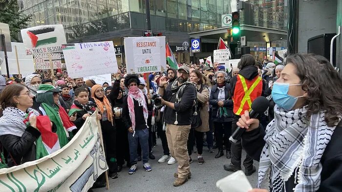 فيديو | مظاهرات في مدينة "مونتريال" الكندية نصرة لفلسطين