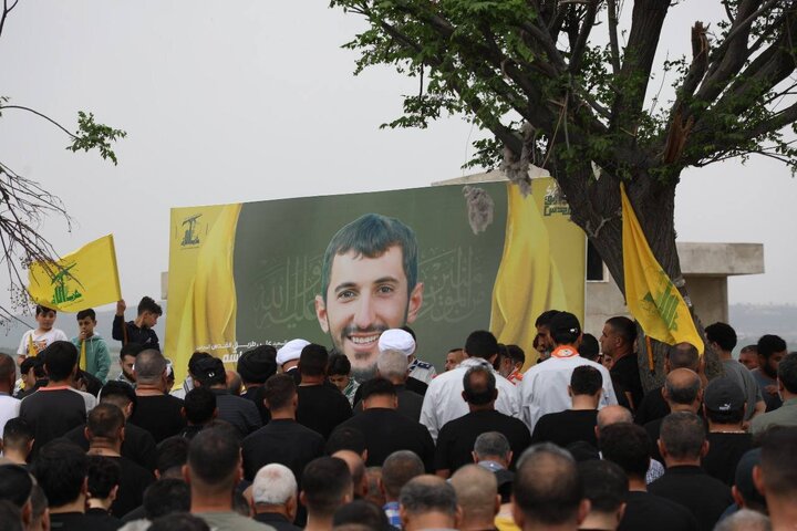 Photos: Funeral ceremony of martyr of Road to al-Quds "Ali Hashem" held in southern Lebanon