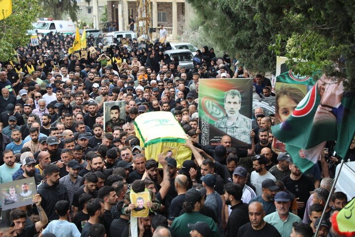 Photos: Funeral ceremony of martyr of Road to al-Quds "Ali Hashem" held in southern Lebanon