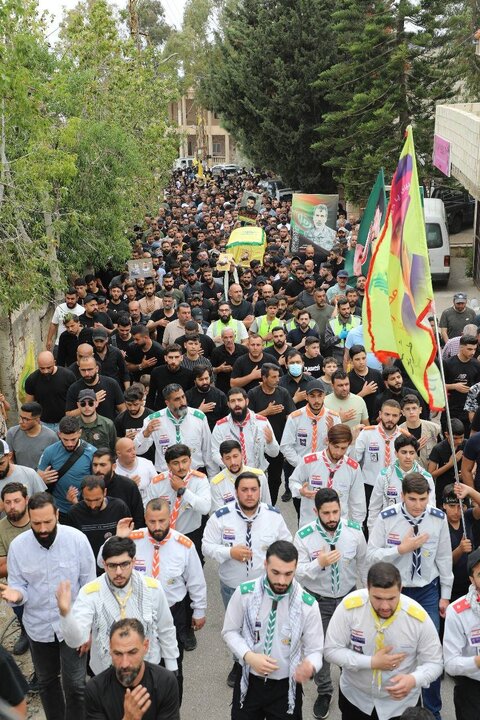 Photos: Funeral ceremony of martyr of Road to al-Quds "Ali Hashem" held in southern Lebanon