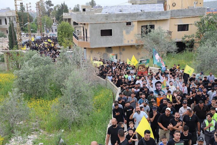 Photos: Funeral ceremony of martyr of Road to al-Quds "Ali Hashem" held in southern Lebanon