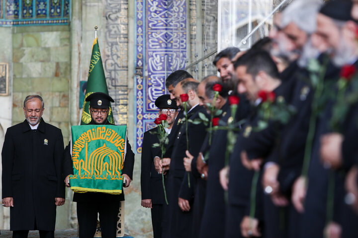 آئین اذن اعزام کاروان های زیر سایه خورشید در حرم مطهر رضوی