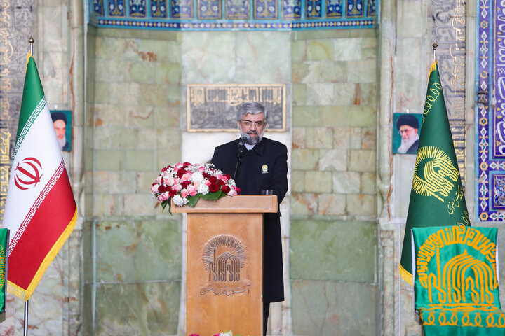 آئین اذن اعزام کاروان های زیر سایه خورشید در حرم مطهر رضوی