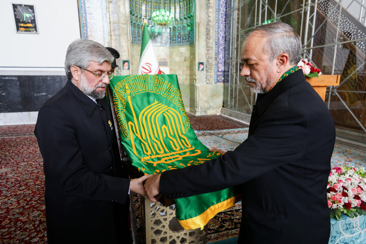 آئین اذن اعزام کاروان های زیر سایه خورشید در حرم مطهر رضوی