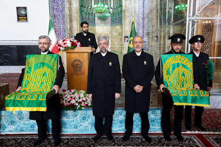 آئین اذن اعزام کاروان های زیر سایه خورشید در حرم مطهر رضوی