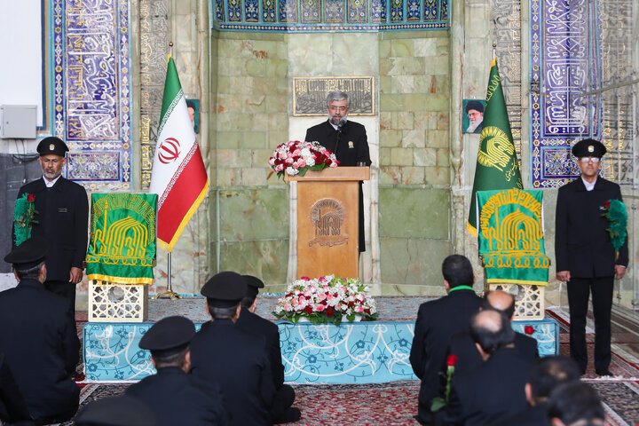 آئین اذن اعزام کاروان های زیر سایه خورشید در حرم مطهر رضوی