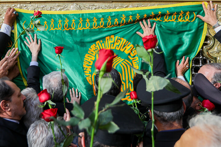 آئین اذن اعزام کاروان های زیر سایه خورشید در حرم مطهر رضوی