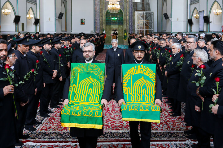 آئین اذن اعزام کاروان های زیر سایه خورشید در حرم مطهر رضوی