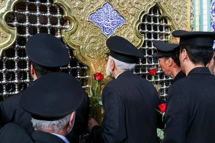 آئین اذن اعزام کاروان های زیر سایه خورشید در حرم مطهر رضوی