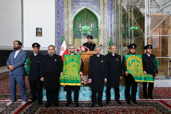 آئین اذن اعزام کاروان های زیر سایه خورشید در حرم مطهر رضوی