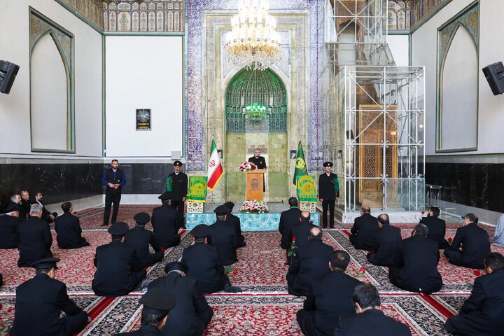 آئین اذن اعزام کاروان های زیر سایه خورشید در حرم مطهر رضوی