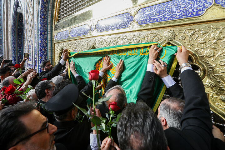 آئین اذن اعزام کاروان های زیر سایه خورشید در حرم مطهر رضوی