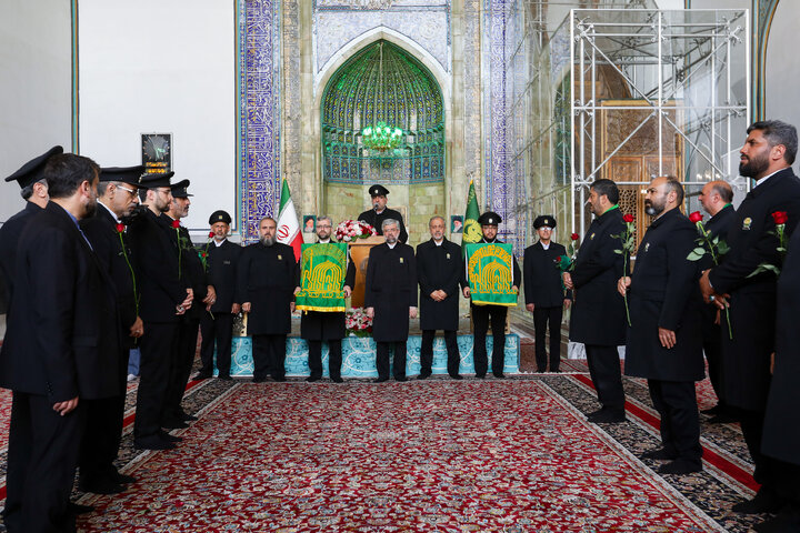 آئین اذن اعزام کاروان های زیر سایه خورشید در حرم مطهر رضوی