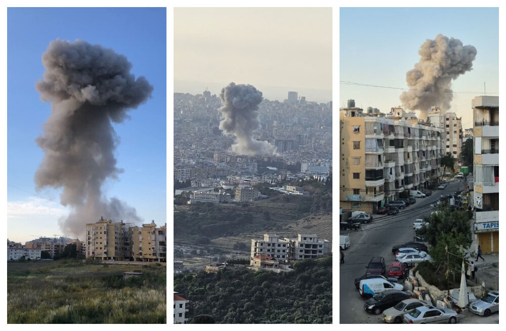 حمله رژیم صهیونیستی به ساختمانی در ضاحیه بیروت + ویدیو