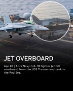 US terrorist regime $70m f-18 jet sinks during Yemeni counterattack on carrier