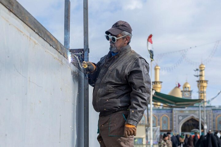 مواصلة أعمال مشروع سرداب صحن باب القبلة في مرقد أبي الفضل العباس (ع)