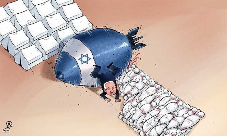 کاریکاتور | جنایات نتانیاهو در غزه