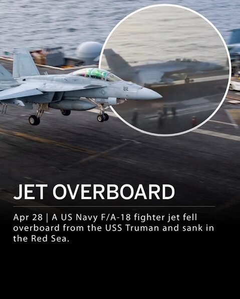 US terrorist regime $70m f-18 jet sinks during Yemeni counterattack on carrier
