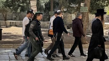 ورود غیرقانونی صدها شهرک‌نشین صهیونیست به مسجد الاقصی