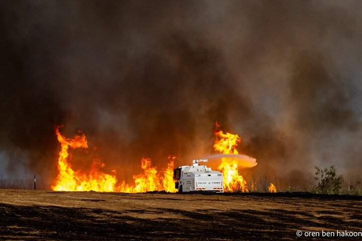 مشاهد تظهر استمرار الحرائق في غابات القدس وهروب المستوطنين