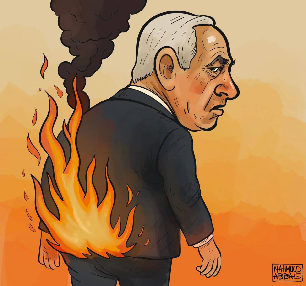 كاريكاتير / نتنیاهو یحترق