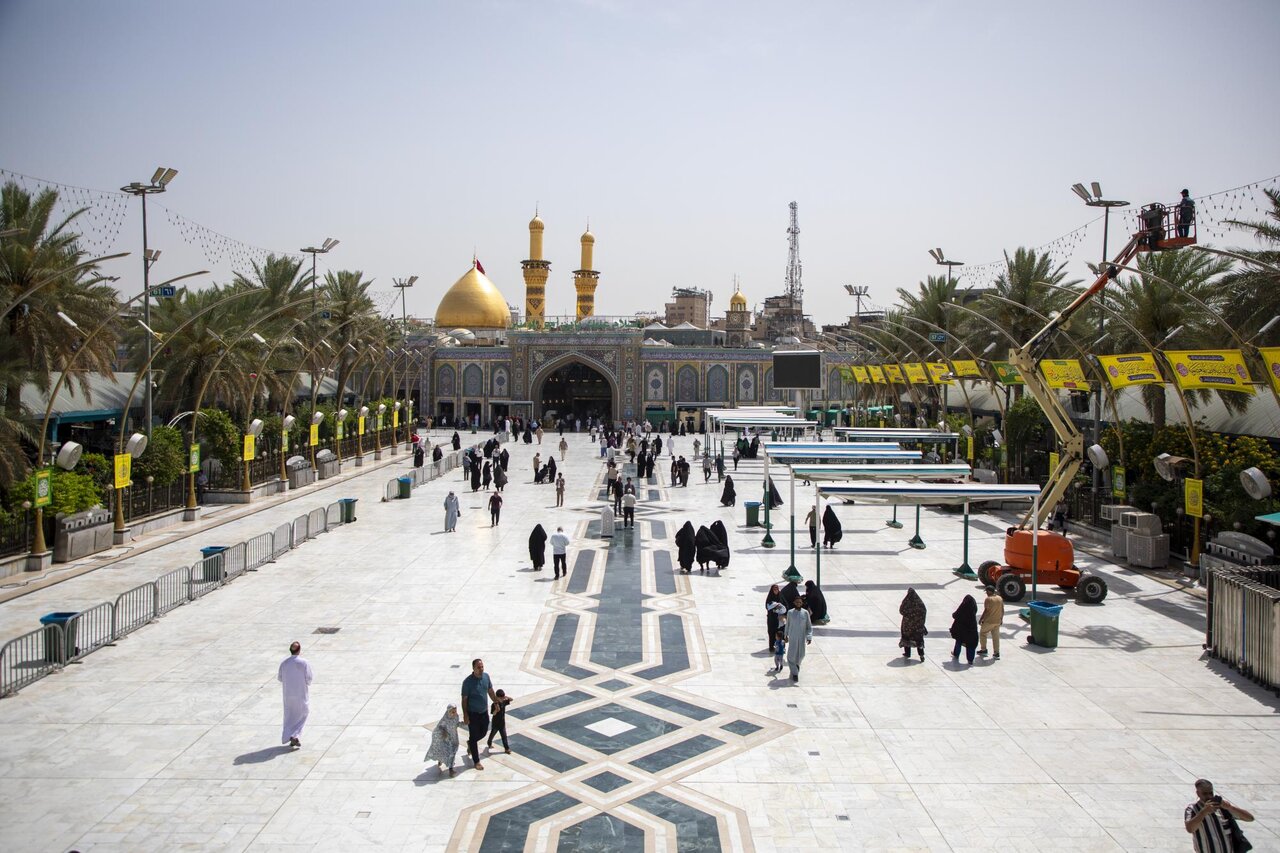 Al-Abbas holy shrine decorated by festive banners on birth anniversary of Lady al-Ma'soomah