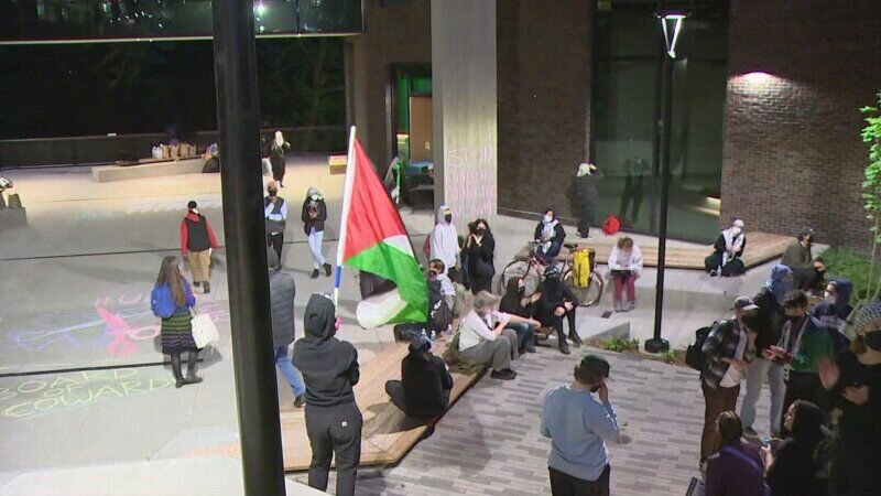 Protesters demand University of Washington end ties with Boeing over Gaza conflict
