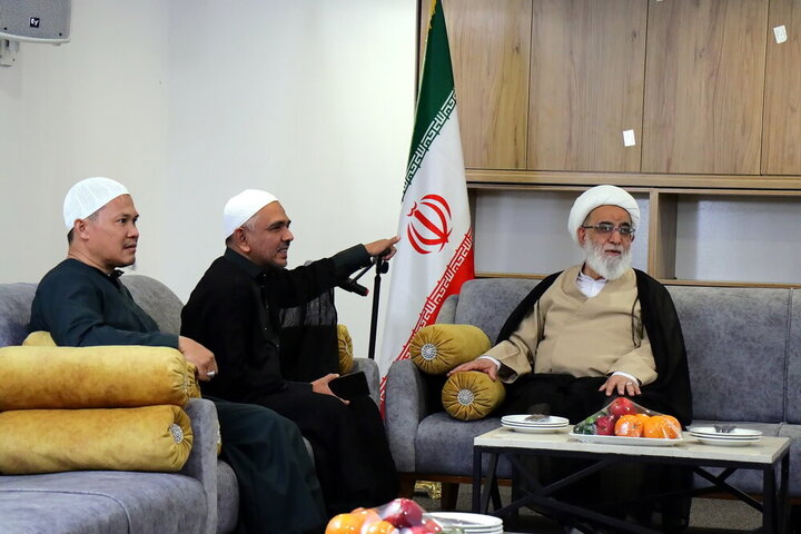 دیدار میهمانان همایش بین‌المللی یکصدمین سال حوزه با آیت‌الله شب‌زنده‌دار