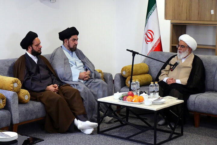 دیدار میهمانان همایش بین‌المللی یکصدمین سال حوزه با آیت‌الله شب‌زنده‌دار