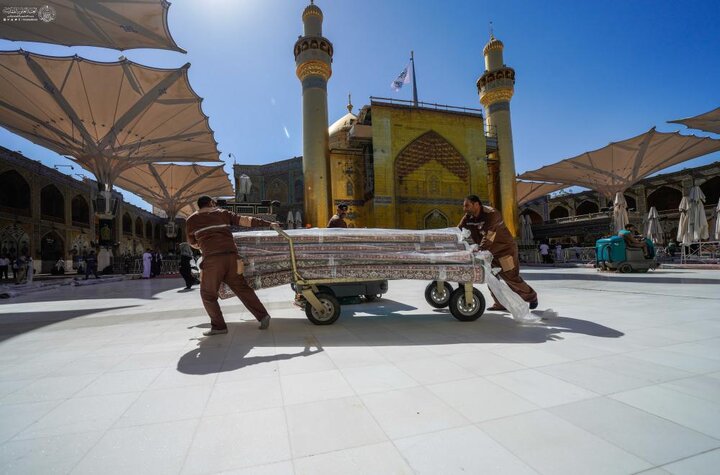 تغيير شامل لسجّاد صحن الإمام علي (عليه السلام )