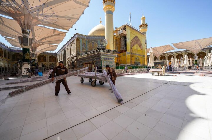 تغيير شامل لسجّاد صحن الإمام علي (عليه السلام )