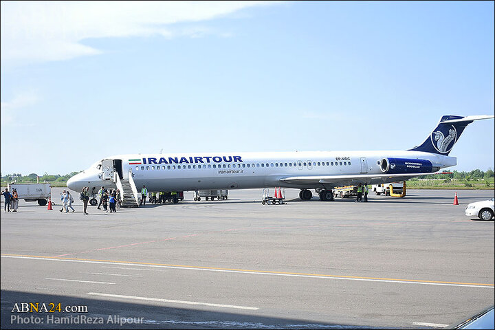 گزارش تصویری | حضور خادمیاران رضوی گیلان در فرودگاه رشت