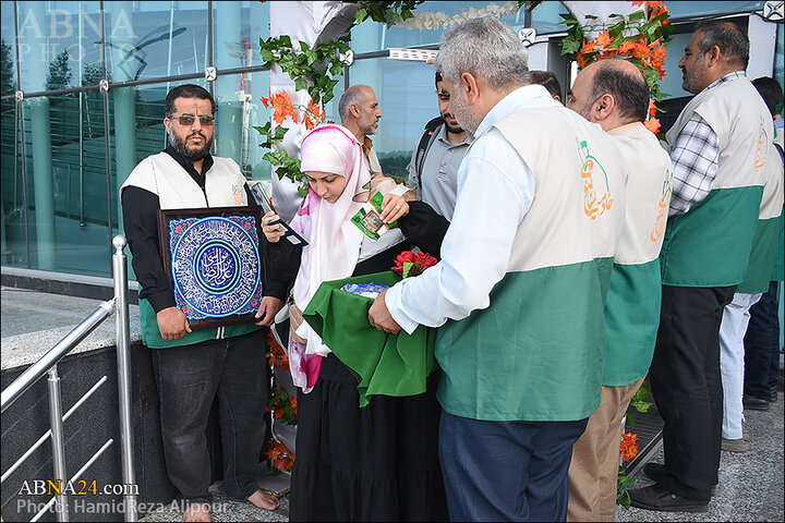 گزارش تصویری | حضور خادمیاران رضوی گیلان در فرودگاه رشت
