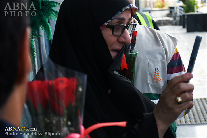 گزارش تصویری | حضور خادمیاران رضوی گیلان در فرودگاه رشت