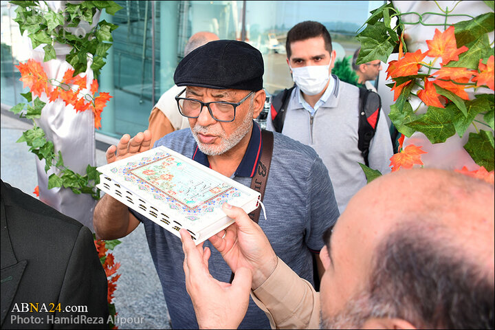 گزارش تصویری | حضور خادمیاران رضوی گیلان در فرودگاه رشت