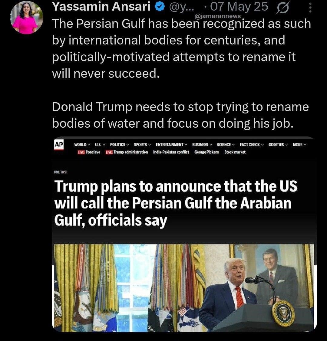 یاسمین انصاری تنها نماینده ایرانی-آمریکایی در کنگره آمریکا: تلاش برای تغییر نام خلیج فارس محکوم به شکست است