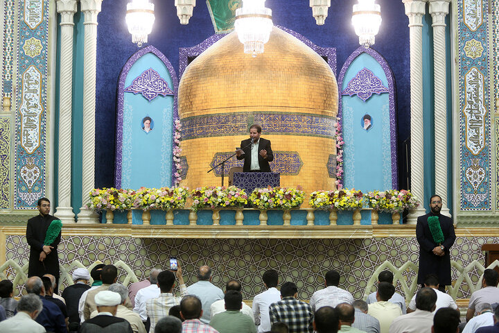 گزارش تصویری | جشن شب میلاد امام رئوف در حرم بانوی کرامت