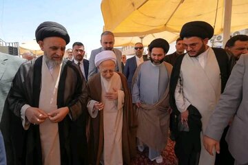 Ayatollah Sheikh Jawadi Amuli Atembelea Makao ya Maimamu wa Ahlul-Bayt (as) Samarra, Akaribishwa kwa Heshima Kubwa