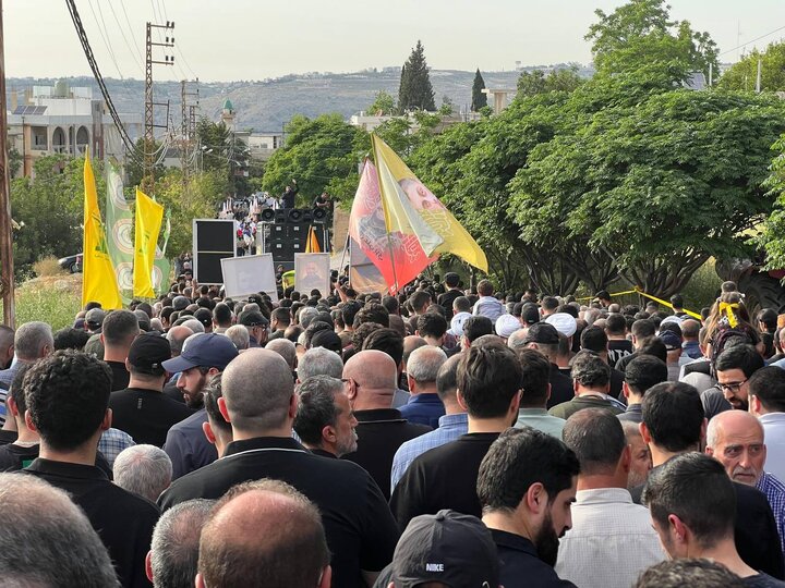 مراسم تشییع پیکر شهید راه قدس «عدنان حرب» در جنوب لبنان