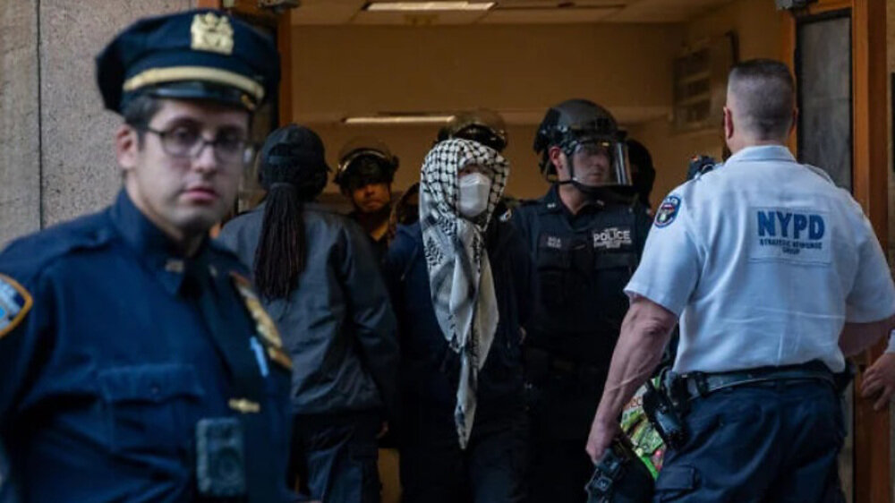 Columbia university suspends over 65 students following pro-palestinian protest