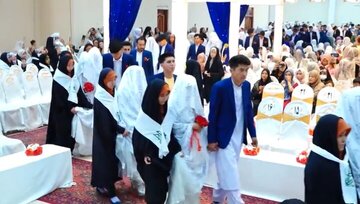အေမာမ် ရေဇာ (အ.စ) ၏ မွေးနေ့ရက်မြတ် မင်္ဂလာ အထိမ်းအမှတ် အဖြစ် ကဘူးလ်တွင် ရှီအဟ် မင်္ဂလာ စုံတွဲ ၃၂ တွဲ မင်္ဂလာဆောင်  ။ ။ video