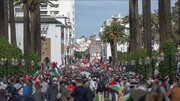 Moroccan demonstrators show solidarity with Gaza’s starving children