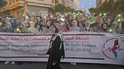 فیديو | مسيرة حاشدة بمدينة طنجة المغربية إسناداً للمقاومة بغزة