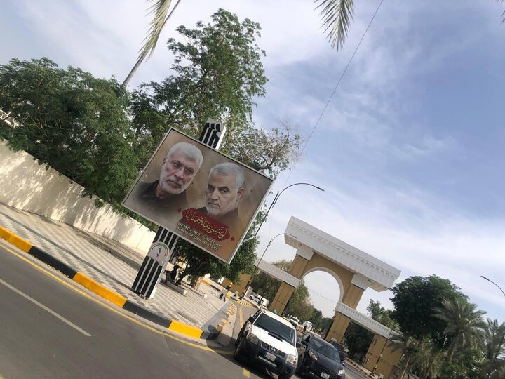 الحشد الشعبي ينهي أعمال تجديد وصيانة صور الشهداء داخل المنطقة الخضرا